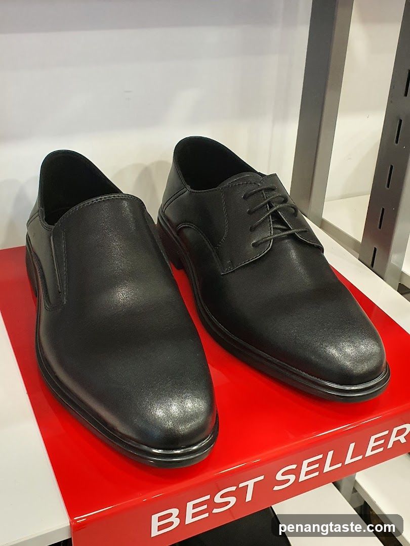 Black Dress Shoes Display