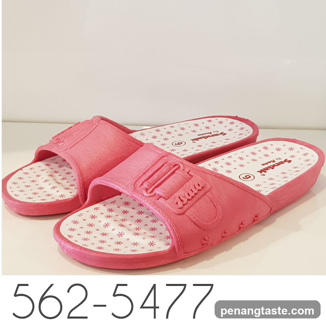 Pink Slide Sandals with Patterned Insole