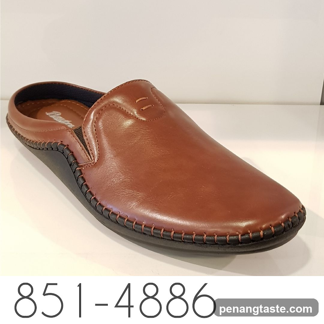 Brown Leather Mule Shoe