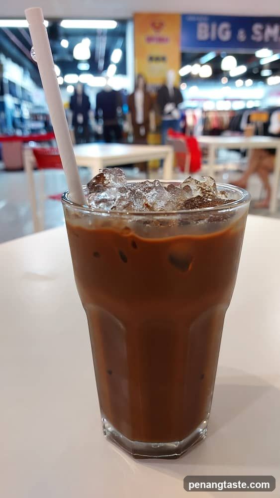 Iced Coffee in Mall Food Court