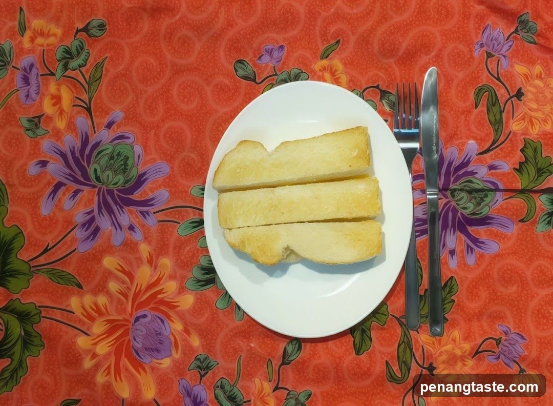 Toast on a plate with cutlery