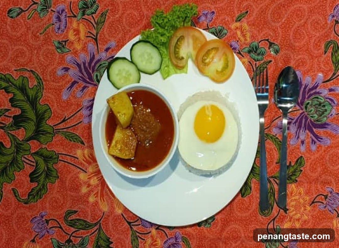 Plate of Food with Curry, Egg, and Salad