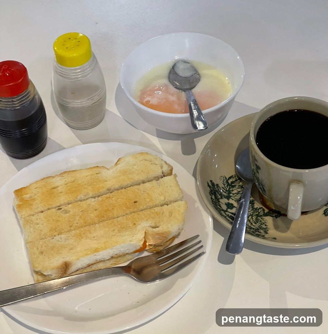 Breakfast Meal with Toast and Coffee
