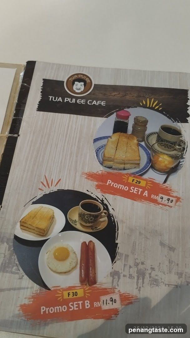 Tua Pui Ee Cafe Menu Page