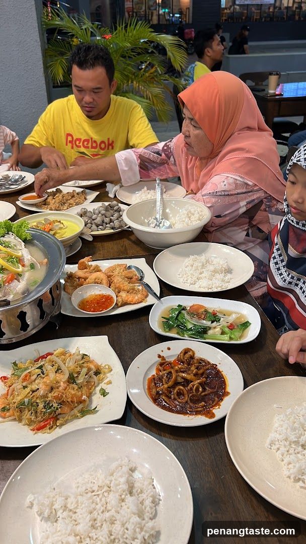 Family Dining at Restaurant