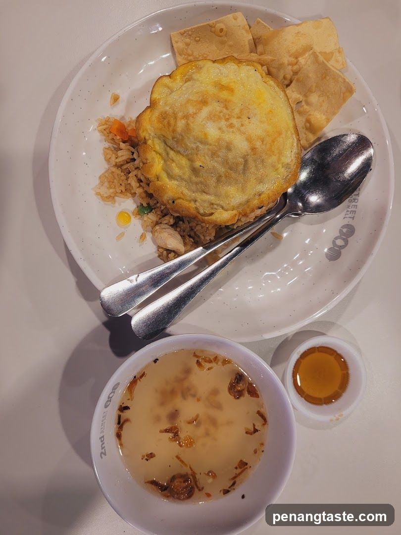 Fried Rice with Omelette and Fried Dough
