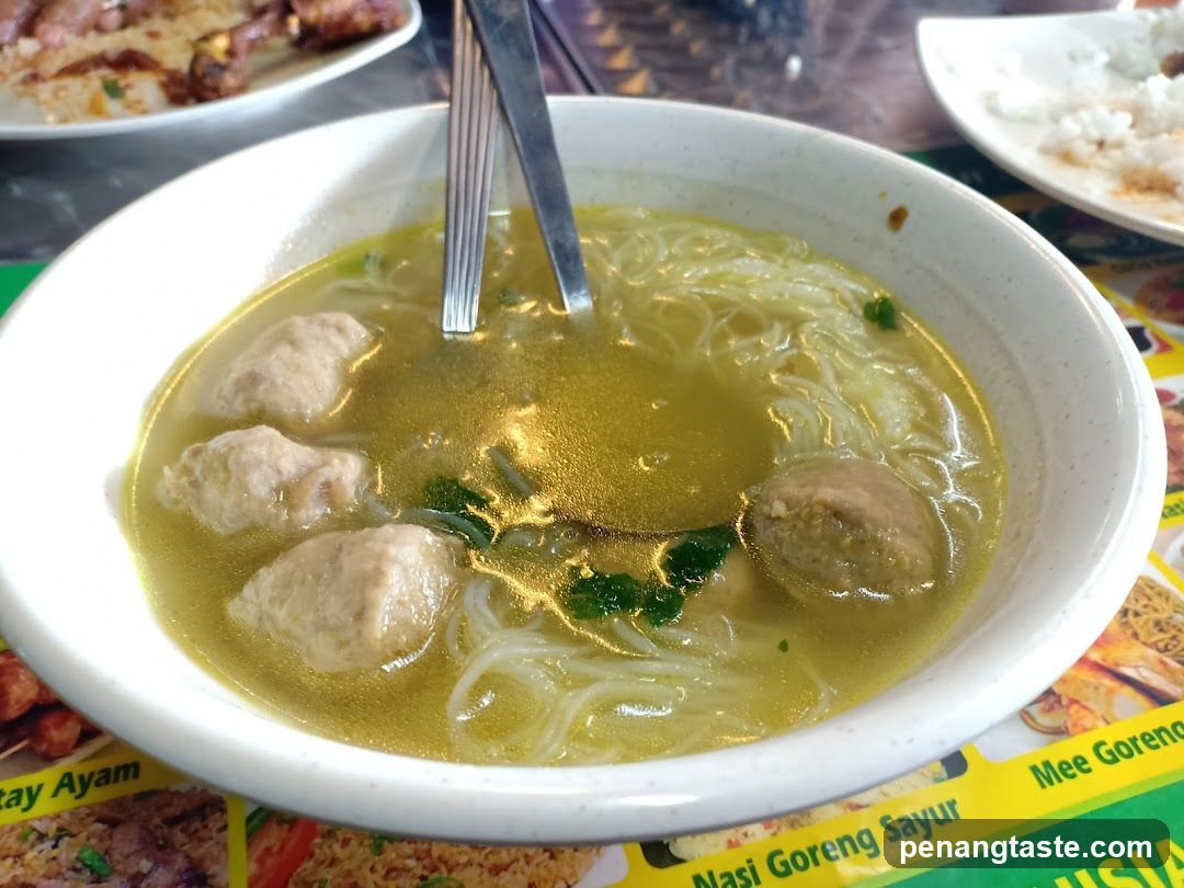 Noodle Soup with Meatballs