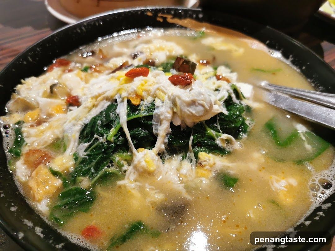 Spicy Egg Drop Soup with Greens