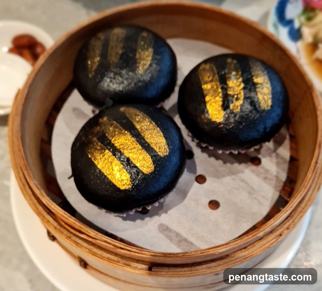 Black and Gold Dim Sum Buns