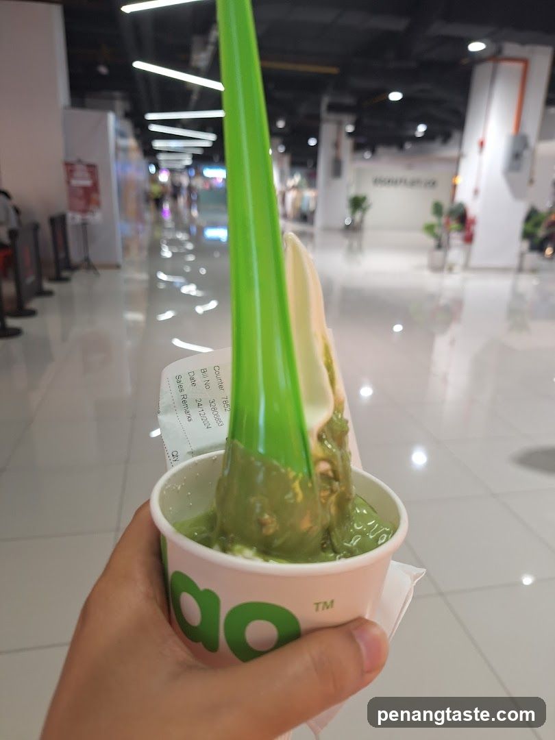 Matcha Ice Cream in Mall