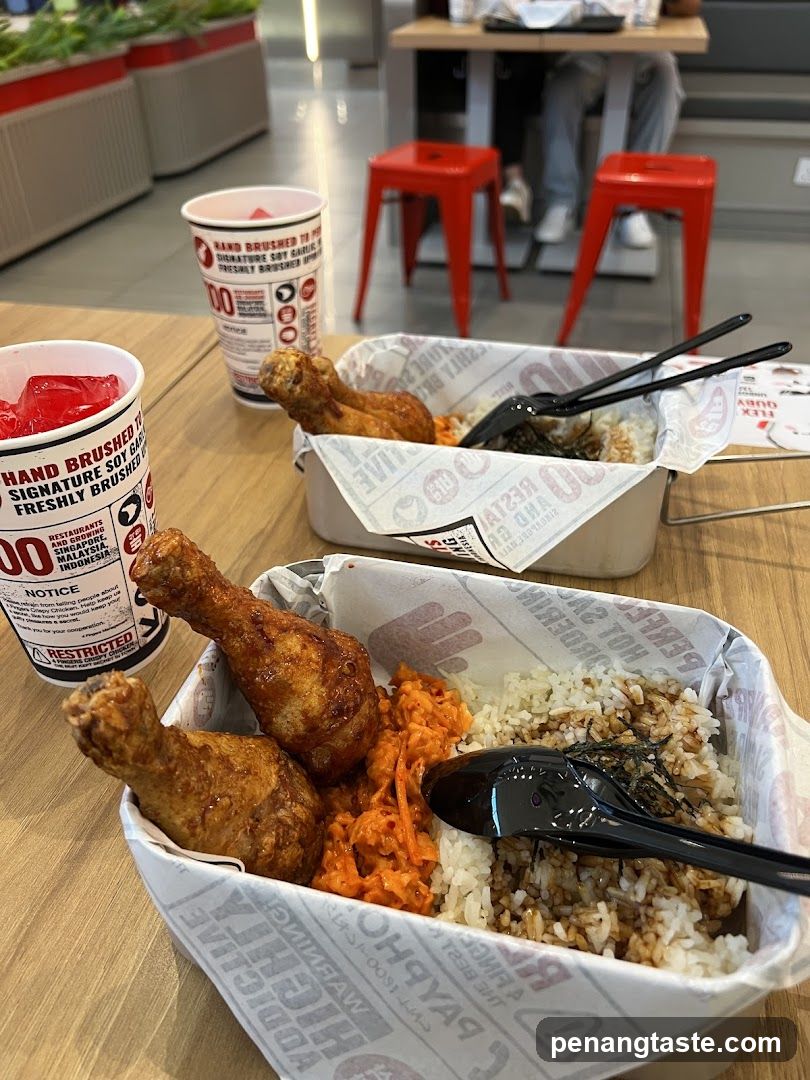 KFC Meal with Fried Chicken and Rice