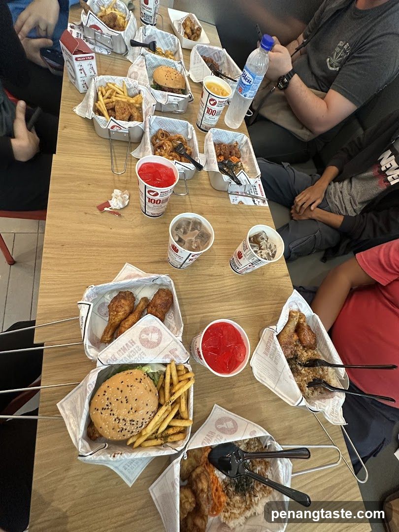 Fast Food Meal Spread
