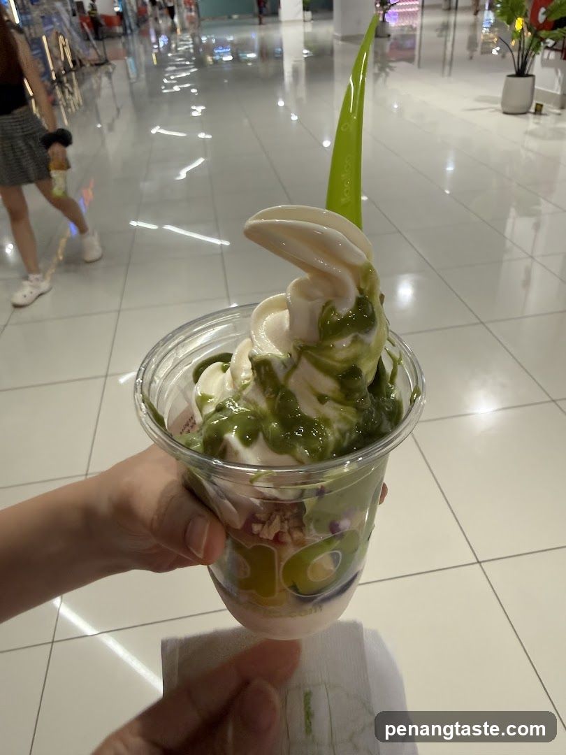 Matcha Soft Serve in Mall