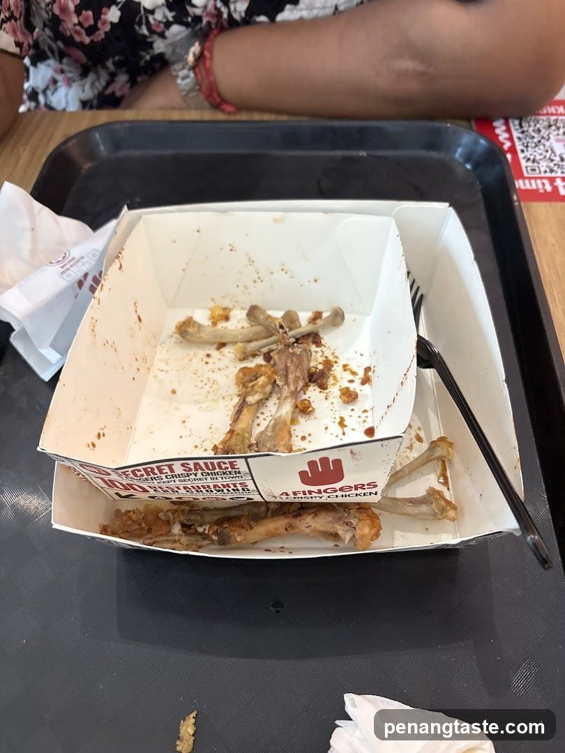 Eaten Chicken Wings in Box