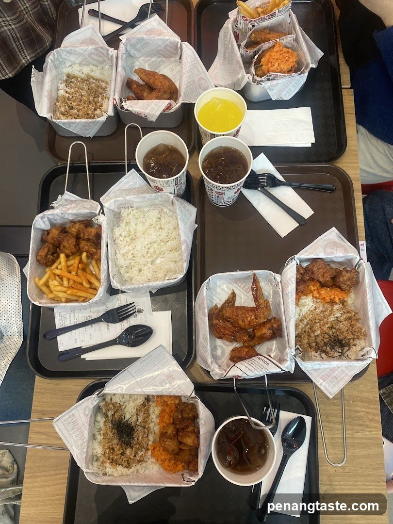 Fried Chicken Meal Spread