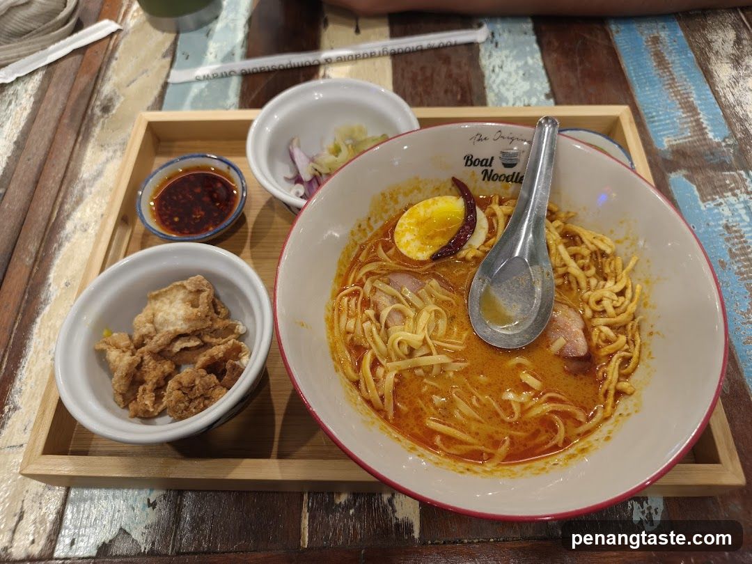 Boat Noodle Bowl with Side Dishes