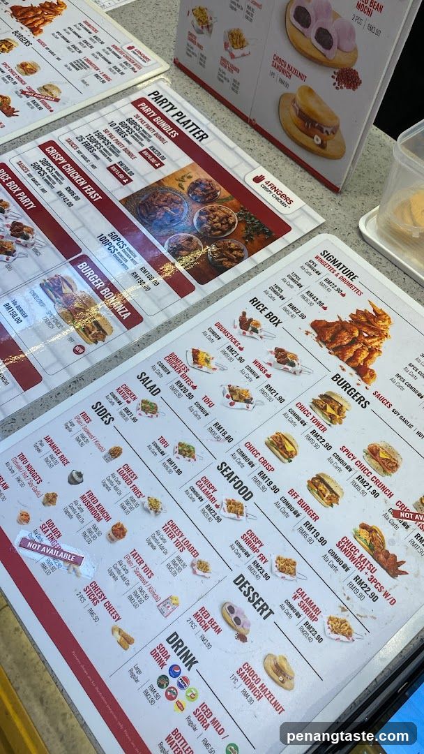 Party Platter & Food Menu