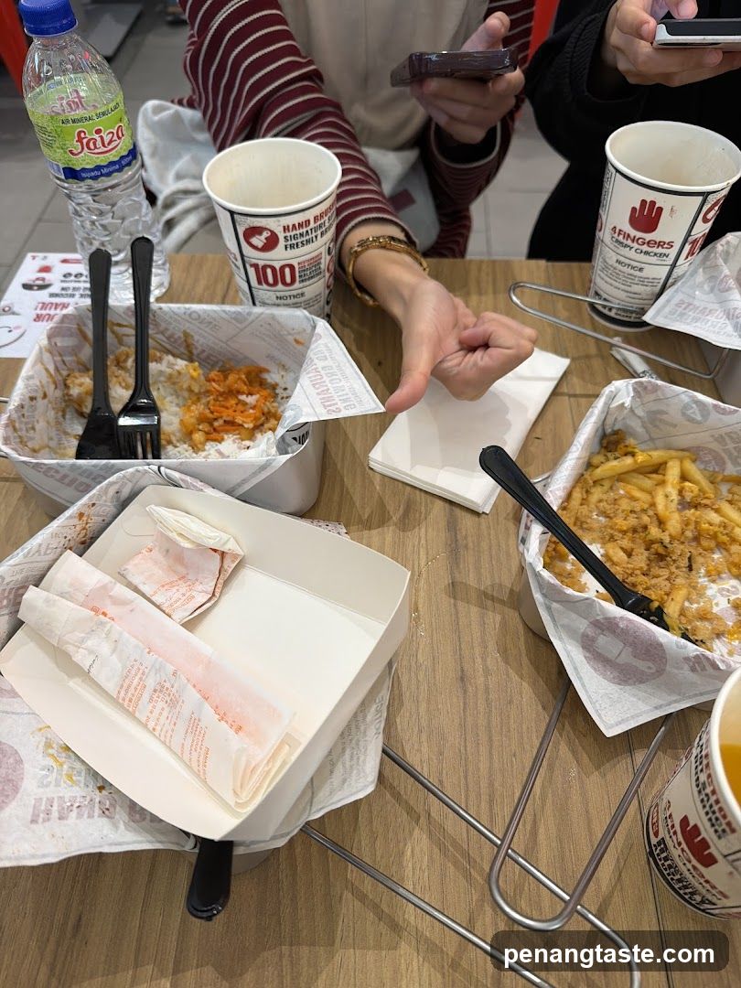 Food Table with Fingersh Burger Items