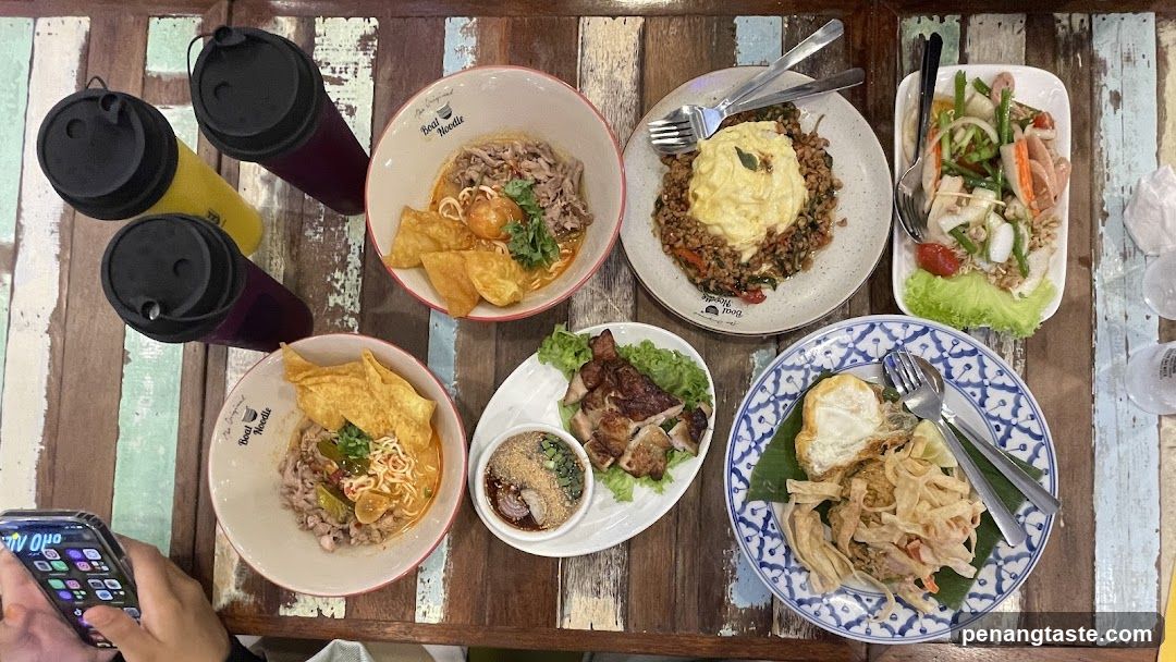 Food Spread on Wooden Table