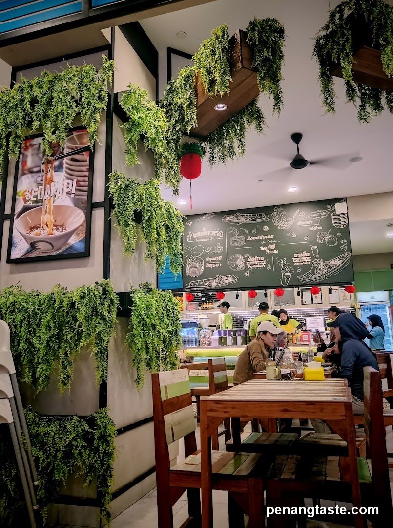 Restaurant Interior with Greenery Decor