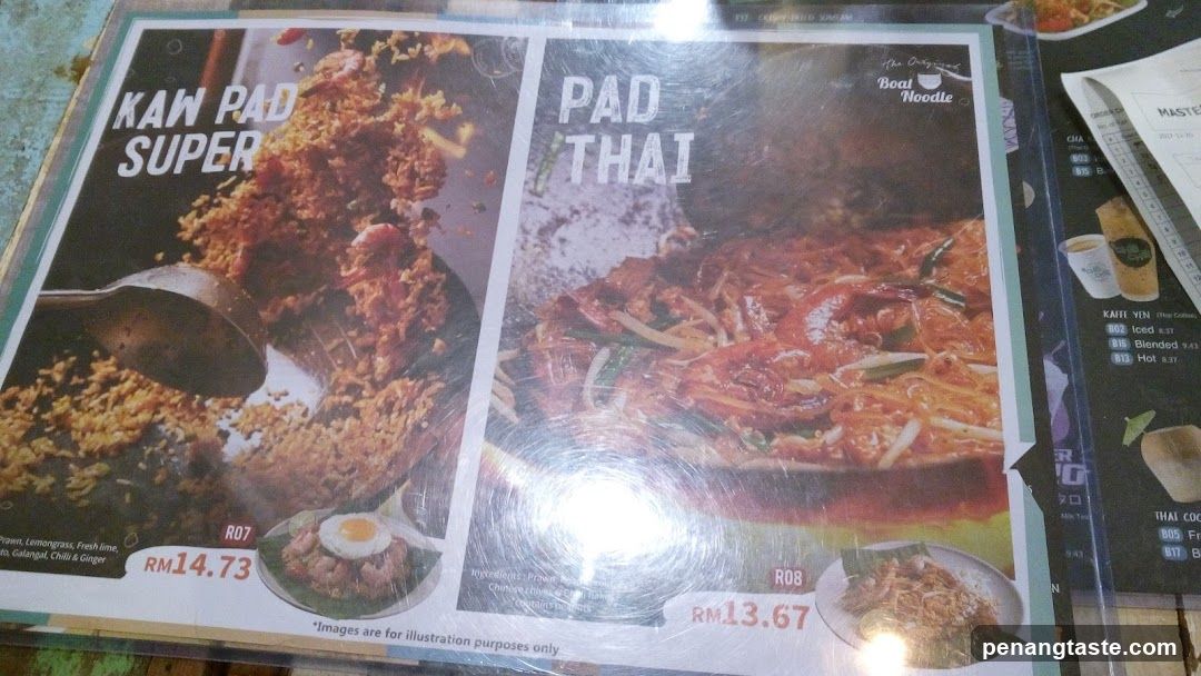 Pad Thai and Kwan Pad Super Menu