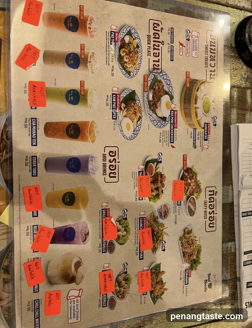 Thai Restaurant Menu