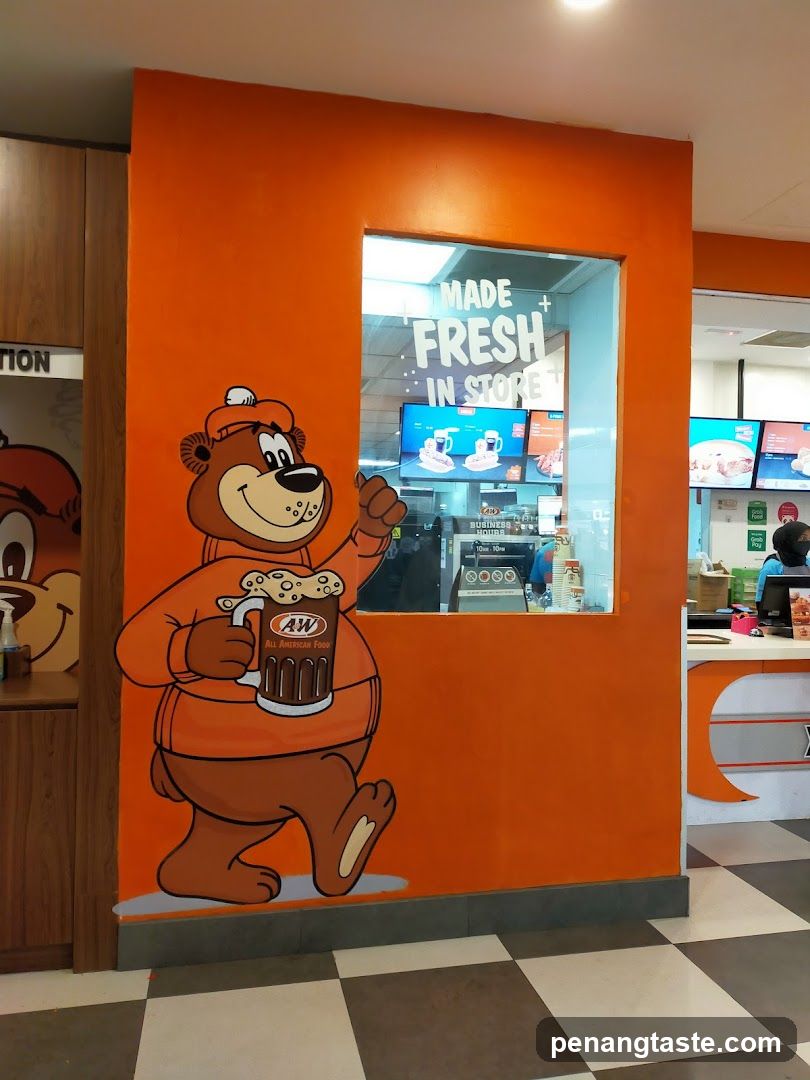 AW Burger Bear mural