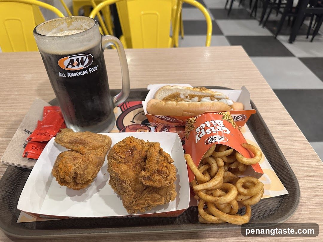 A&W Fast Food Meal