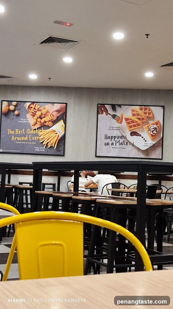 Restaurant Interior with Wall Ads