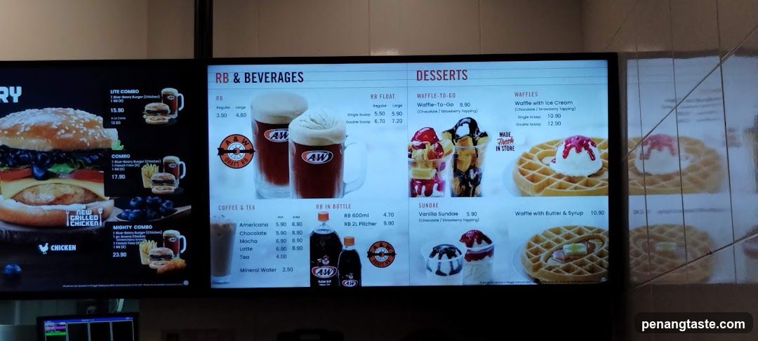 Digital Menu Board Display