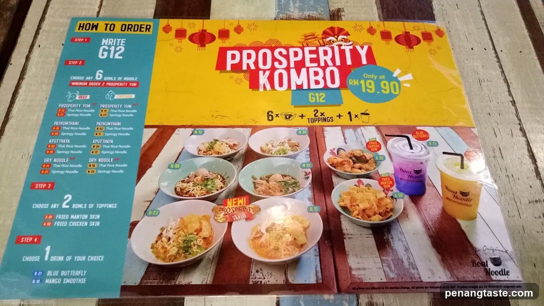 Prosperity Kombo Menu Flyer