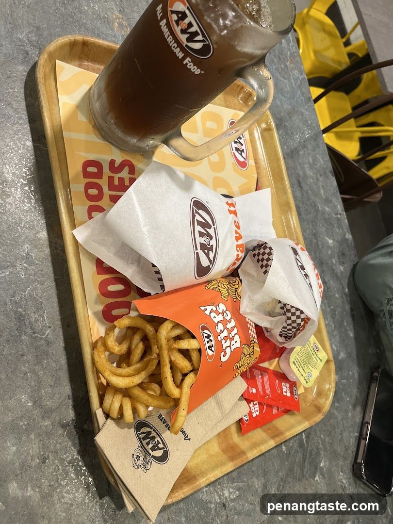 A&W Fast Food Meal