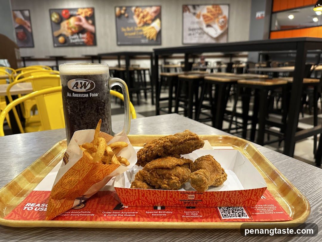 A&W Fast Food Meal