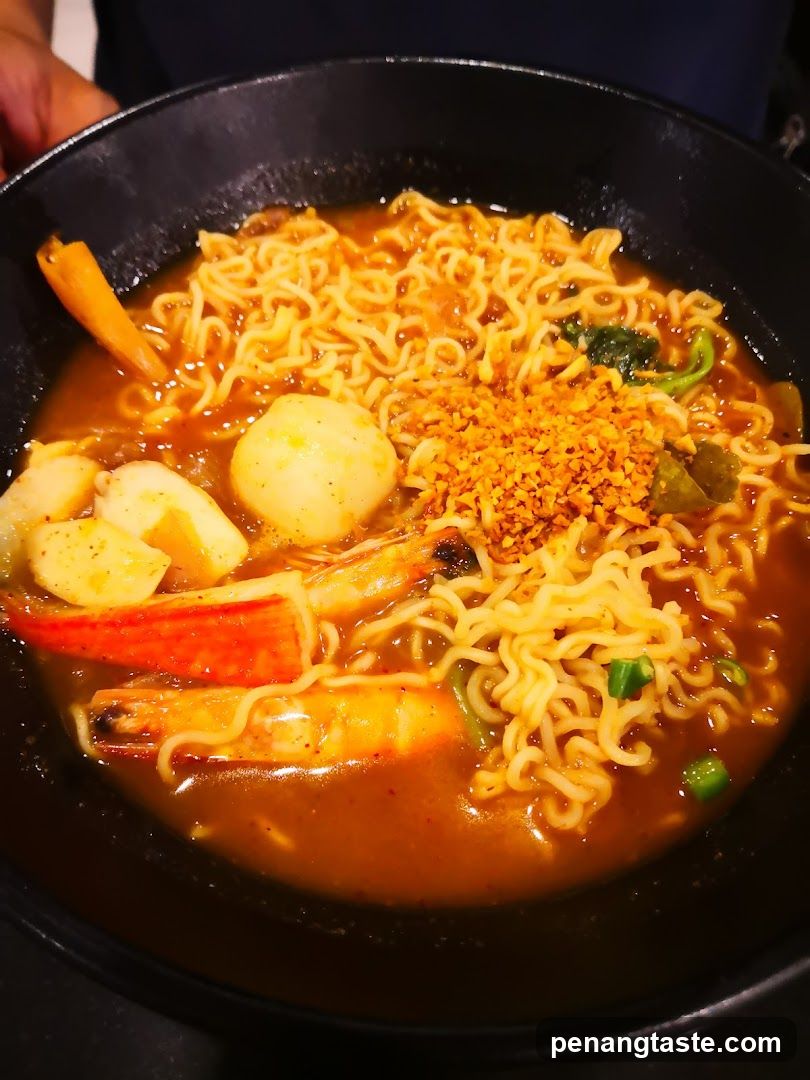 Spicy Ramen Bowl with Seafood Toppings