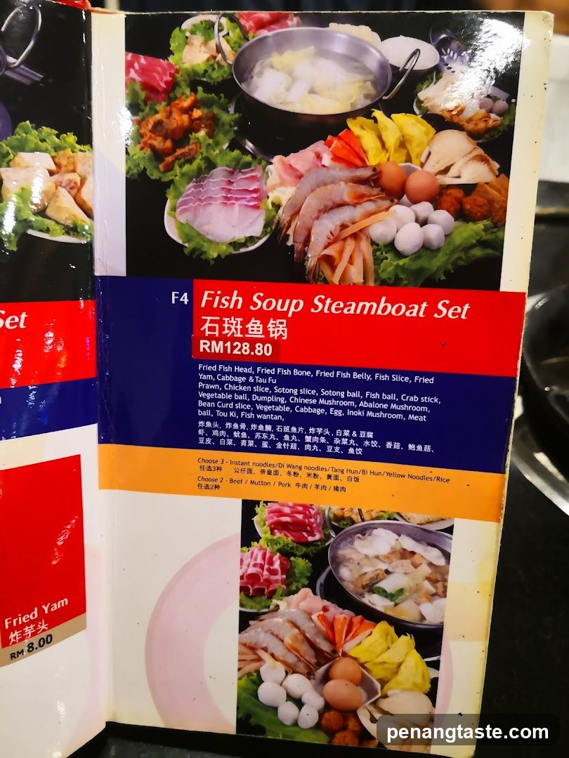Fish Soup Steamboat Set Menu Page