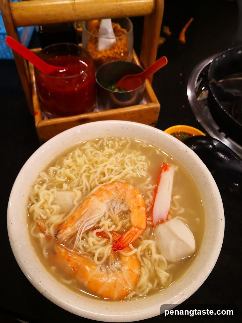 Shrimp Ramen Bowl with Condiments