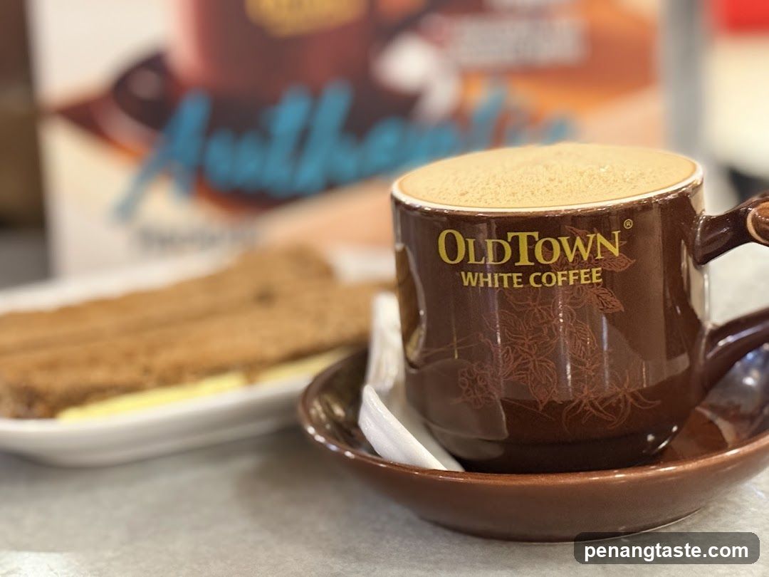 Old Town White Coffee Cup with Toast