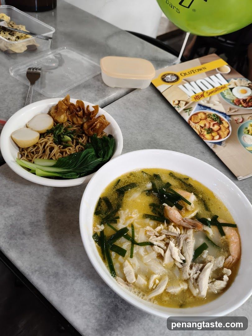 Food on table with menu