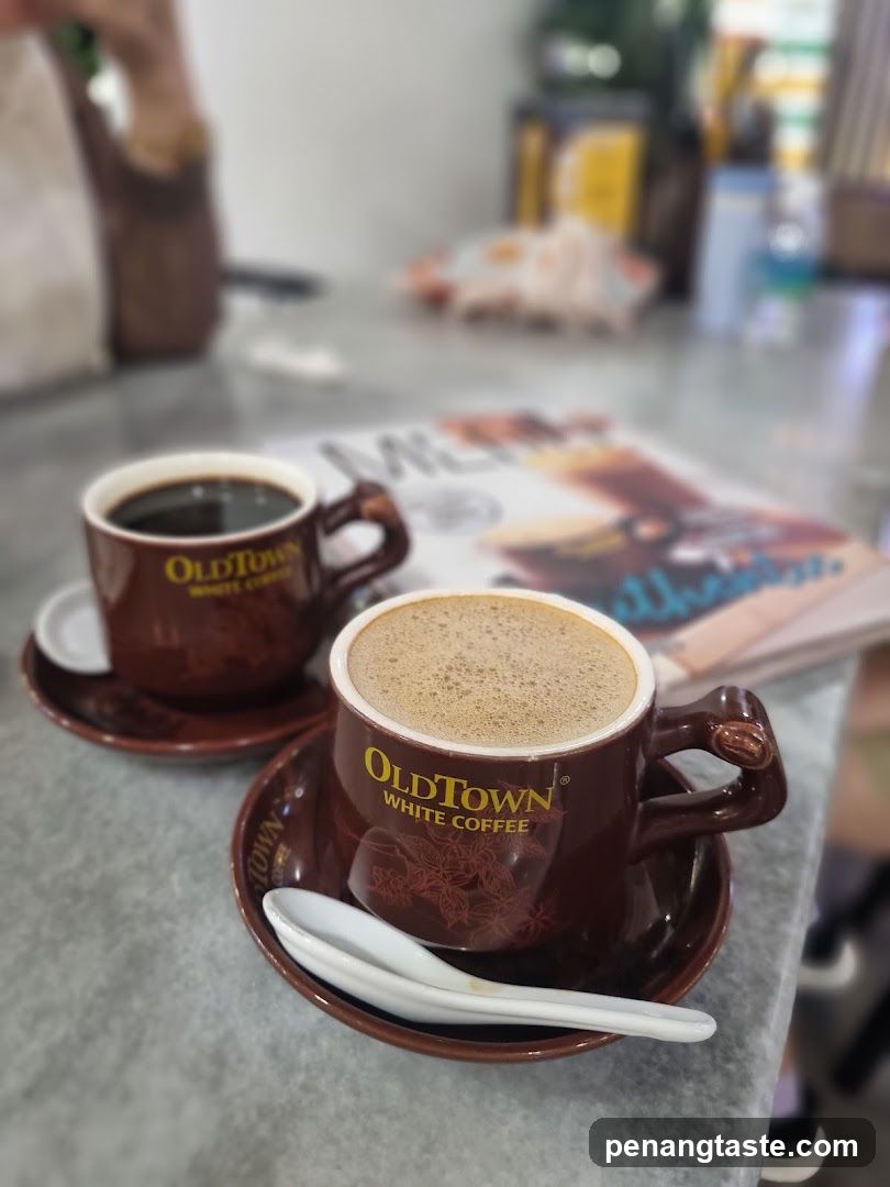 OldTown White Coffee Cups on Table
