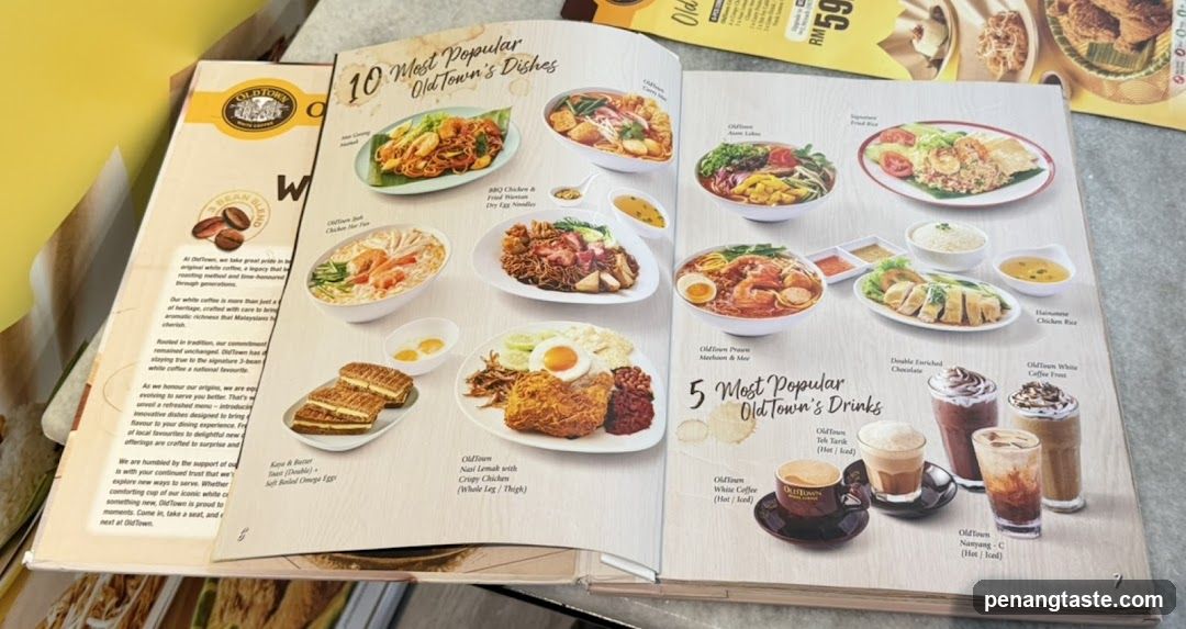 OldTown Menu Spread