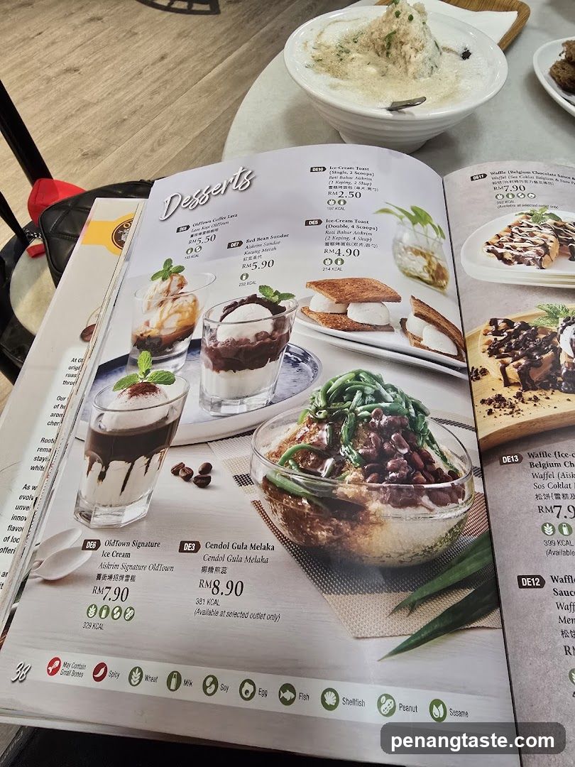 Dessert Menu and Dessert Bowl
