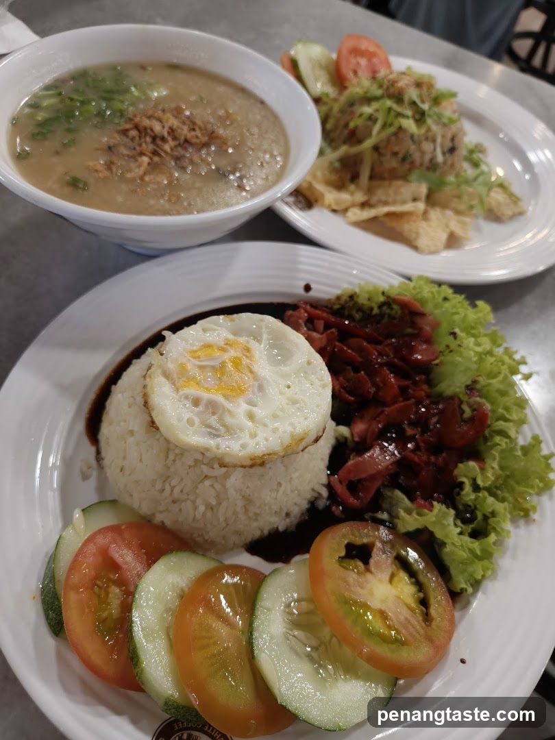 Food Plate with Rice and Soup