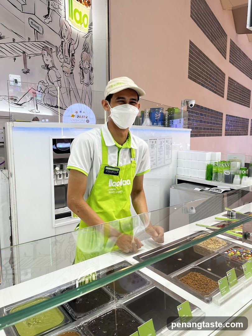 Yogurt Shop Interior with Staff