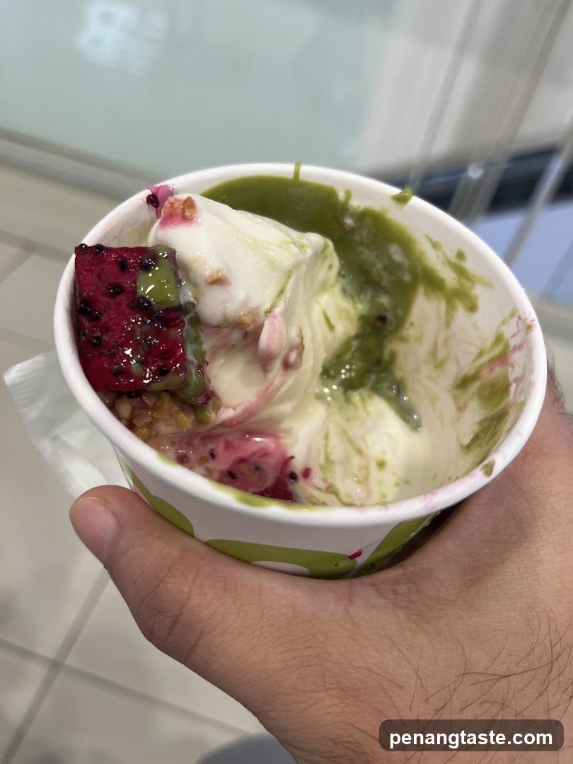 Fruit and Matcha Ice Cream Bowl