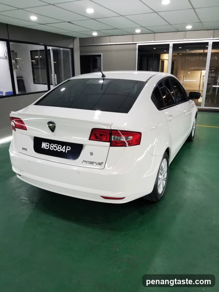 White Proton X50 Sedan in Garage