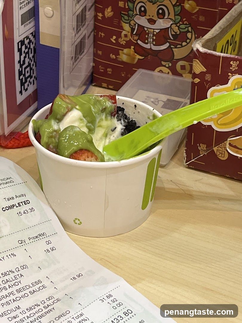 Matcha Dessert Bowl with Receipt