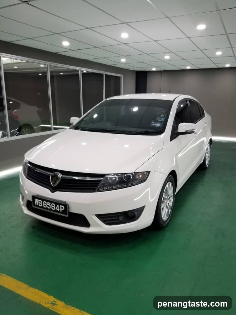 White Proton Saga Sedan