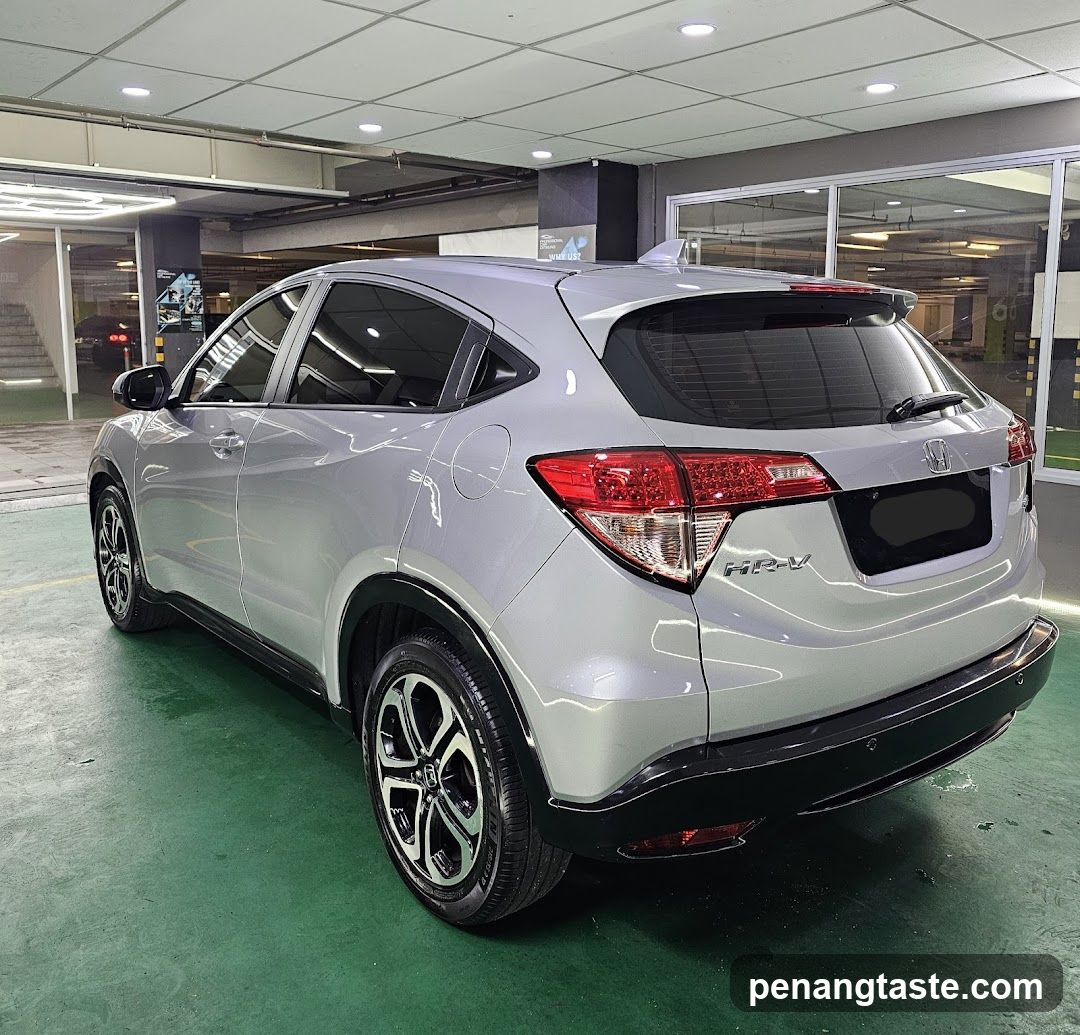 Silver Honda HR-V in parking garage