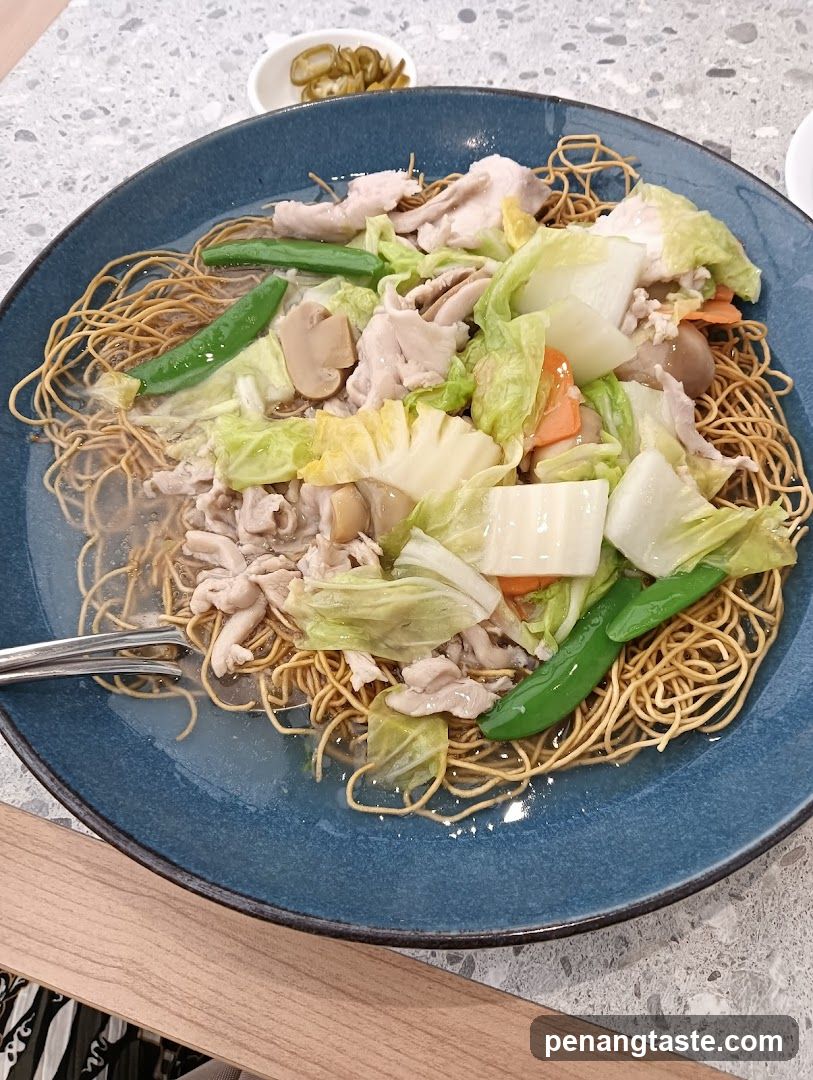 Noodle Dish with Vegetables and Meat