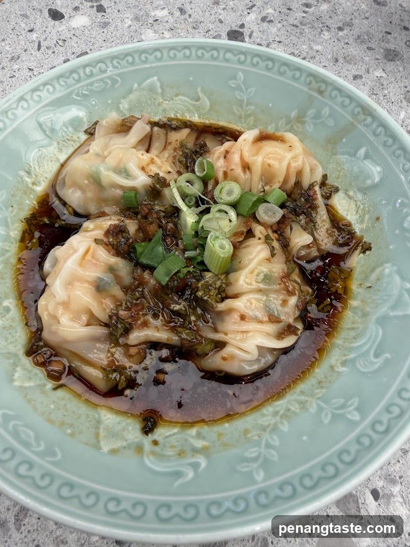 Dumplings with Sauce and Scallions